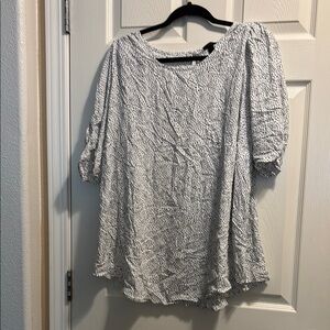 Torrid Gray 3/4 Sleeve Boxy Blouse